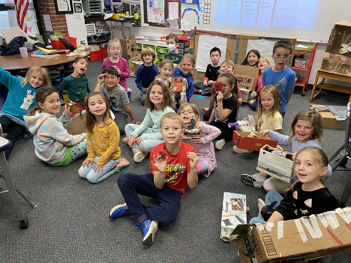 Cardboard built, games played, &amp; hearts full! So impressed with our students’ teamwork and creativity! 💗 <a href="/drydenschool/">Dryden School</a> #drydenrocks