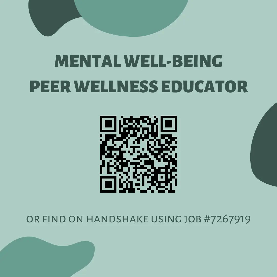 SandTWellBeing's tweet photo. Student Well-Being is hiring student employees for next semester! Our Peer Wellness Educators plan passive and active events on campus to promote various  health and wellness topics to the entire student body. It's a fun role that can make a huge impact. Interested? Apply today! https://t.co/cbsgwpb8hb