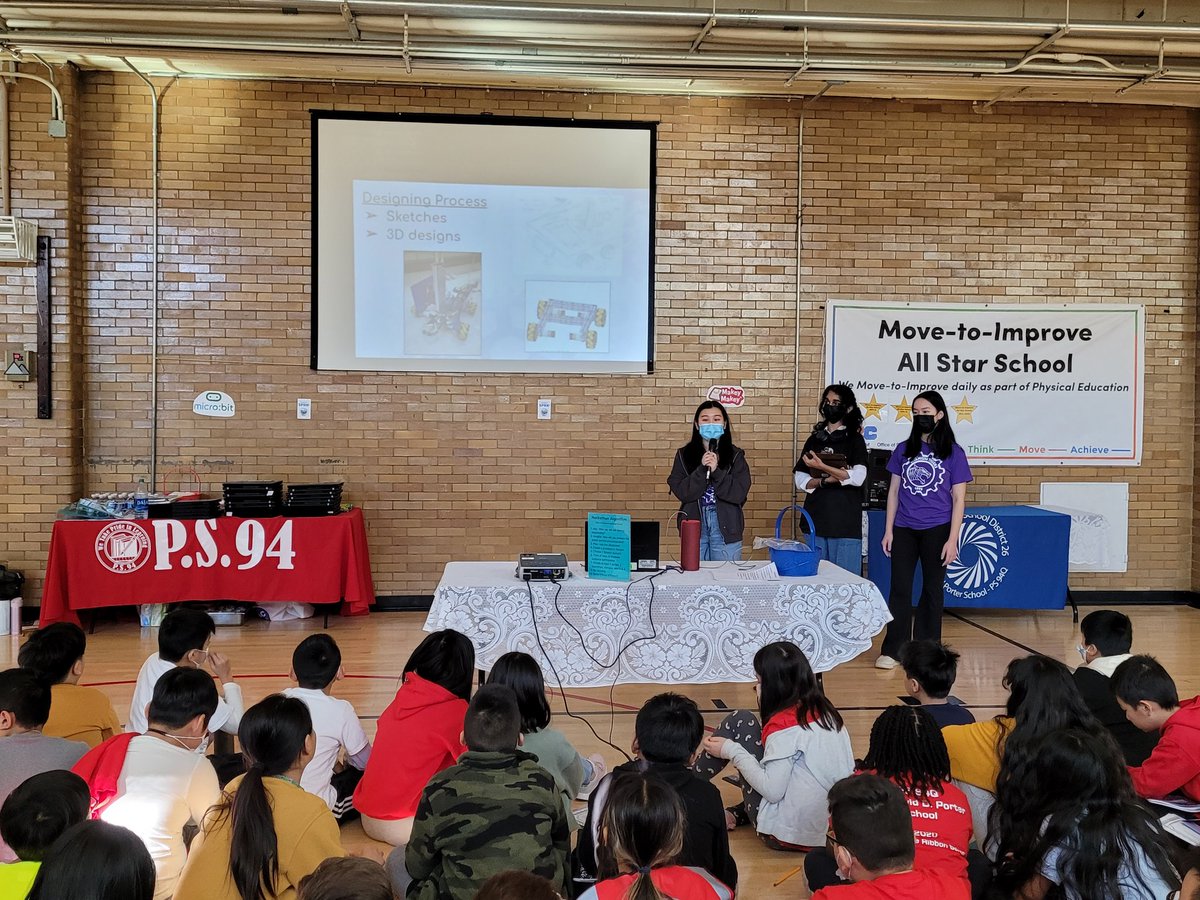 Incredibly proud of our partnership with @flhsnyc #robotics during our annual Hackathon ✨🌟 Thank you for inspiring our young scholars and paying it forward #studentsasleaders @PS94DavidPorter @PS94Makerspace @PTAofPS94Q @D26Team @NYCSchools @CSforAllNYC @CSEdWeek #STEM