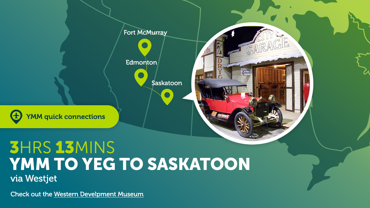 FlyYMM's tweet photo. Catch a quick connection to #Saskatoon through @FlyYEG via @WestJet! Be there in only 3 hours and 13 mins. Visit #WesternDevelopmentMuseum on your next #holiday, and see Boomtown and peek into #SK's early years.
For more info https://t.co/9urIShsqNr
@fly_skyxe @wdmtweets https://t.co/AeKKtULY8Y