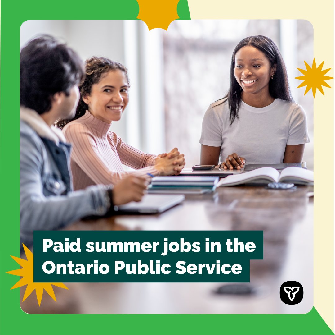 ONeducation's tweet photo. Students: are you looking for a summer job? The @ONgov is hiring!
Apply for a summer job to gain valuable work experience: https://t.co/NS7wV4ENam
#StudentJobs #SummerJobs #OPSatWork https://t.co/Q5AnCwNFUG