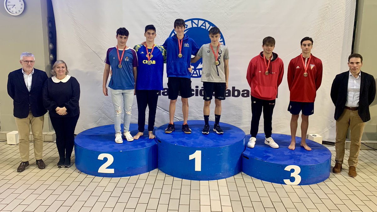 nataciocat's tweet photo. CAMPIONAT DE CATALUNYA D’HIVERN JÚNIOR-INFANTIL 🏆
 
📸 Fotos dels podis de la jornada 2 al facebook de la Federació Catalana de Natació: https://t.co/kJ8MbMK10Z

#nataciocat #natació https://t.co/j2XUMFiVPH