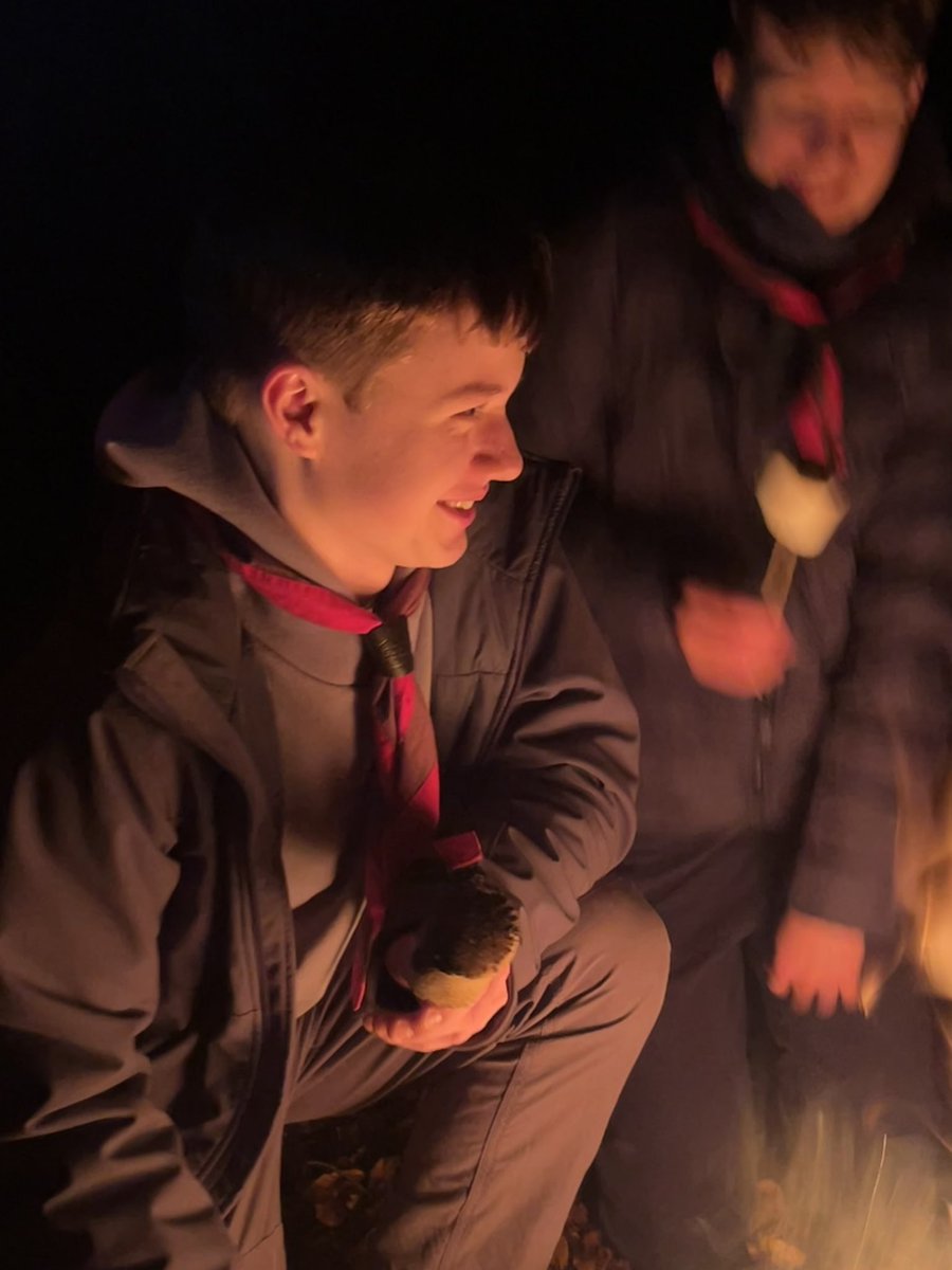 KilmacolmScouts's tweet photo. Programme planning under the starlight for Birkmyre Explorers. 
A short hike up The Cairn area and a chance to roast marshmallows on the fire while chatting about future programmes covering International, Community and Values. Back to Scout Hall for some much needed hot chocolate https://t.co/KOaxP8AwlI