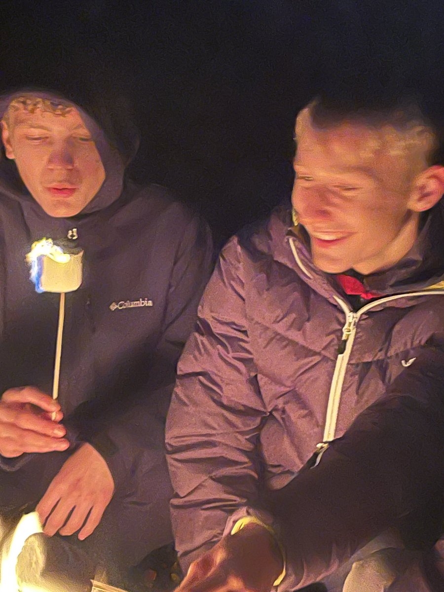 KilmacolmScouts's tweet photo. Programme planning under the starlight for Birkmyre Explorers. 
A short hike up The Cairn area and a chance to roast marshmallows on the fire while chatting about future programmes covering International, Community and Values. Back to Scout Hall for some much needed hot chocolate https://t.co/KOaxP8AwlI
