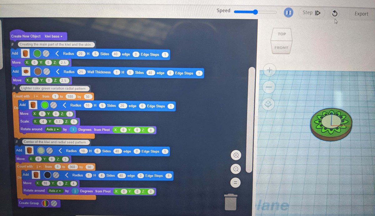 PineCrestSTEM's tweet photo. #PCGrade8 #PCGeometry ss explore @tinkercad CodeBlocks to recreate patterns in nature that can be used in biomimicry design 🌀 #PCDeeperLearning https://t.co/Nz5whnrjLe