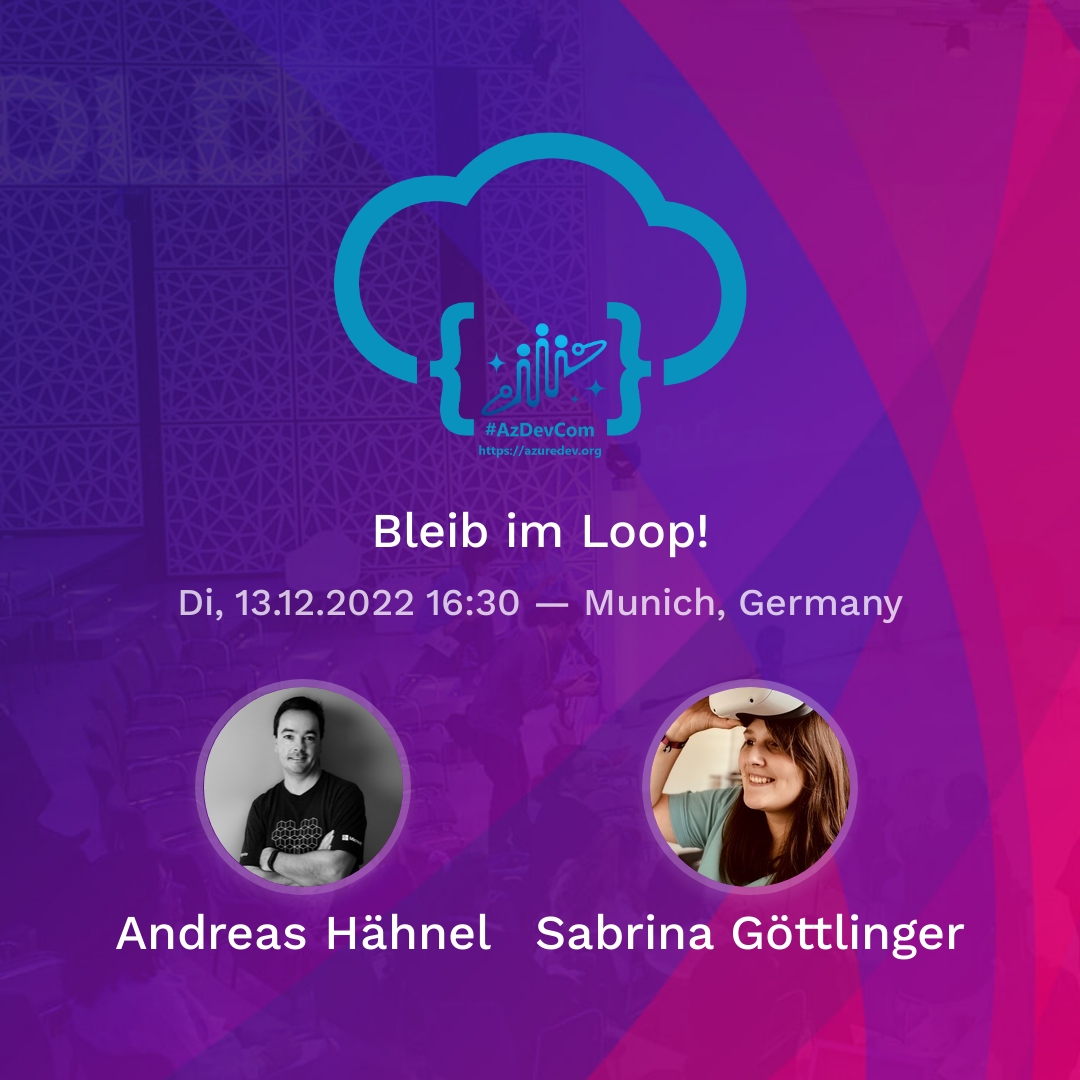Meet and greet Andreas at Azure Developer Community (<a href="/azdevcom/">Azure Developer Community Day</a>) Days in Munich! Next Tuesday Dec 13, at Microsoft HQ. Learn what Microsoft Loop can do for anyone - users, designers, devs, managers, trainees, ...
Come join me! #MicrosoftTeams #Loop #productivity