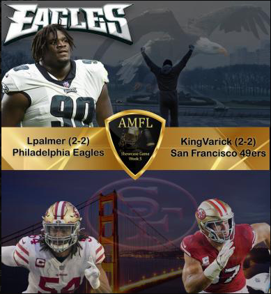 AMFLsimleague's tweet photo. This week we have a pivotal game as two 2 &amp; 2 teams face each other. 
https://t.co/asMjCaAKPg

Rewatch  on Twitch: https://t.co/5kOn0lg16Y

#MaddenNFL23  #XboxSeriesX #XboxSeriesS https://t.co/2QPQ10dhJQ