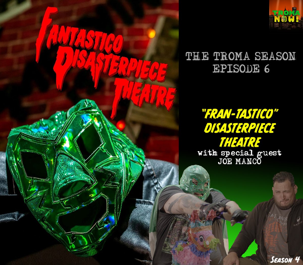 Here's the plate for Episode 6 (January) of the <a href="/TromaNOWApp/">𝐓𝐫𝐨𝐦𝐚 𝐍𝐎𝐖!</a> Season! As planned, Episode FIVE will release on December 15th, with the tweet along/<a href="/streamloungeio/">Stream Lounge</a> hybrid event hosted by <a href="/Pujemin/">Pujemin🔪</a> and myself, on Friday, December 23rd @ 9pm w/ Spaces following with Cast and Crew.