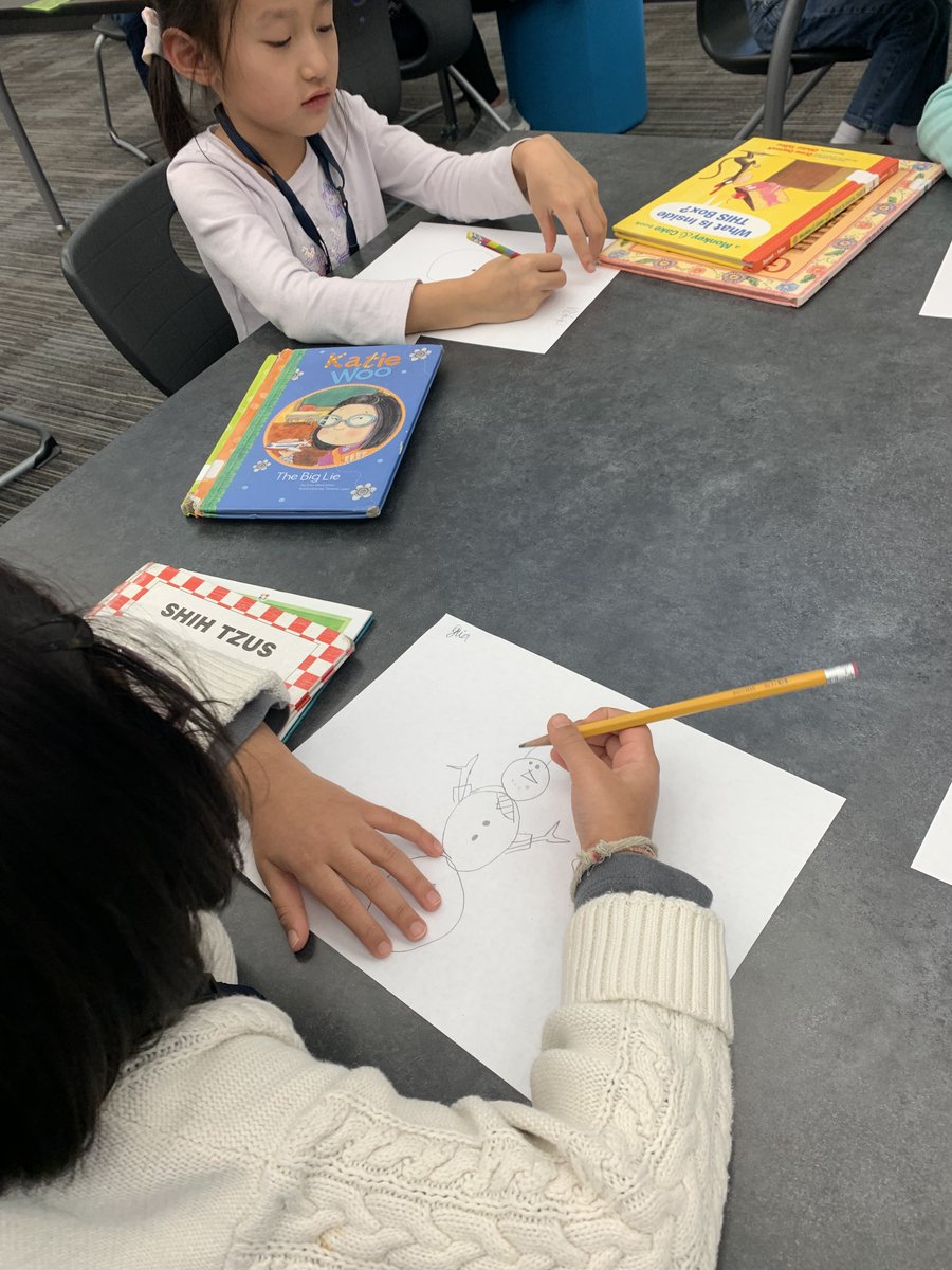 FittsLibrary's tweet image. First grade had a great time predicting the ending of Sneezy the Snowman this week. @Riddleelem @FISD_Libraries #fisdmadetoshine