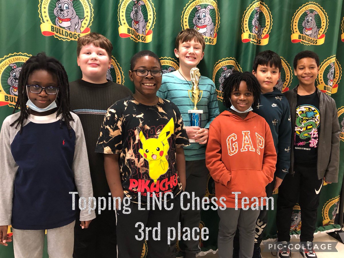 Our <a href="/ToppingBulldogs/">Topping Elementary</a> Chess Club from <a href="/kclinc/">LINC</a> took 3rd place!! It’s a bulldog thing!! <a href="/Hinds79Tina/">Tina Hinds-Booth, Ed.S</a> <a href="/NKCSchools/">NKC Schools</a>