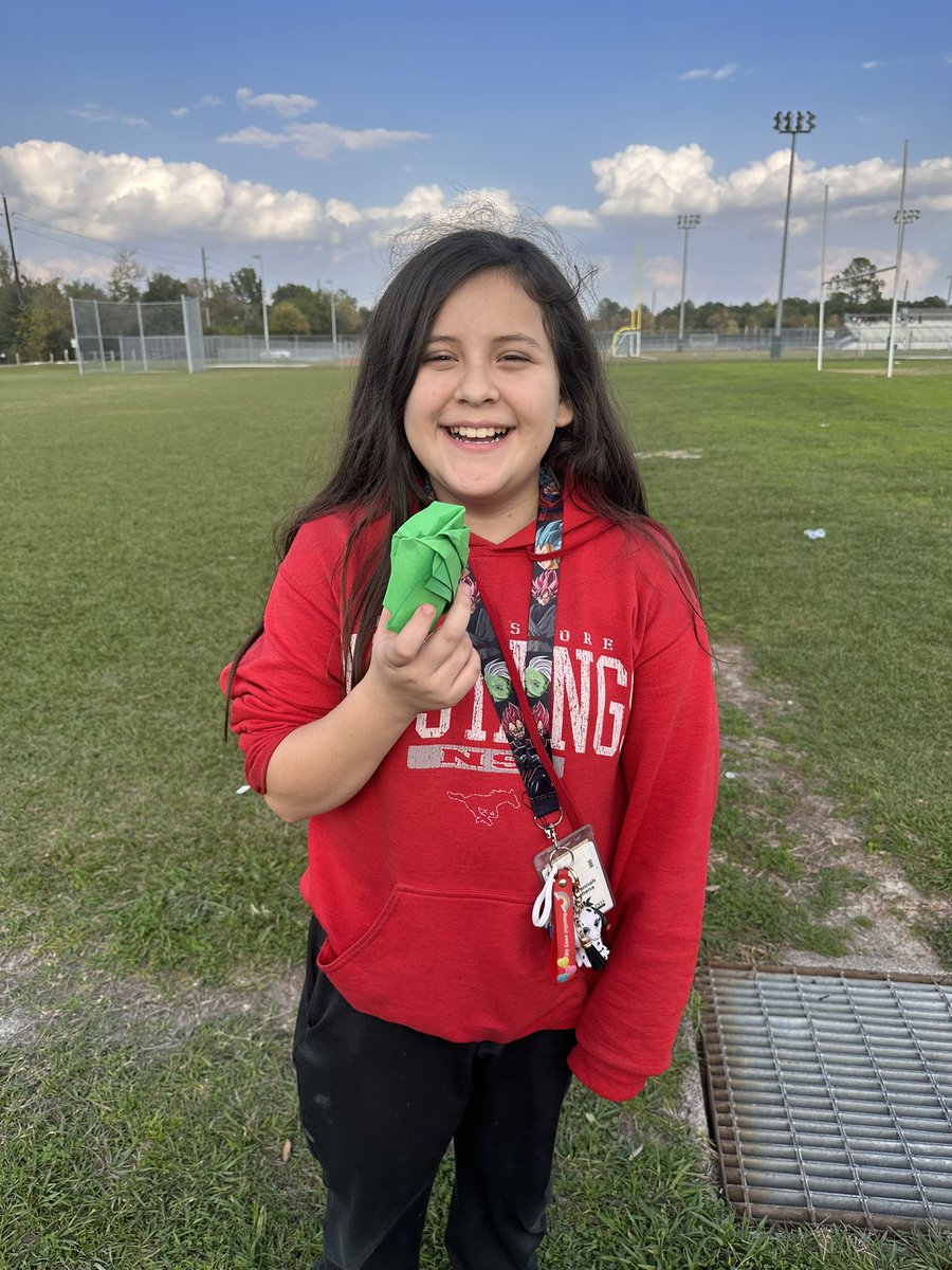 This week in Path, we are learning the value of following directions! Students followed various specific instructions. Yesterday, we made paper airplanes and had a contest today! This student won most creative 😂 (and it also went pretty far!)