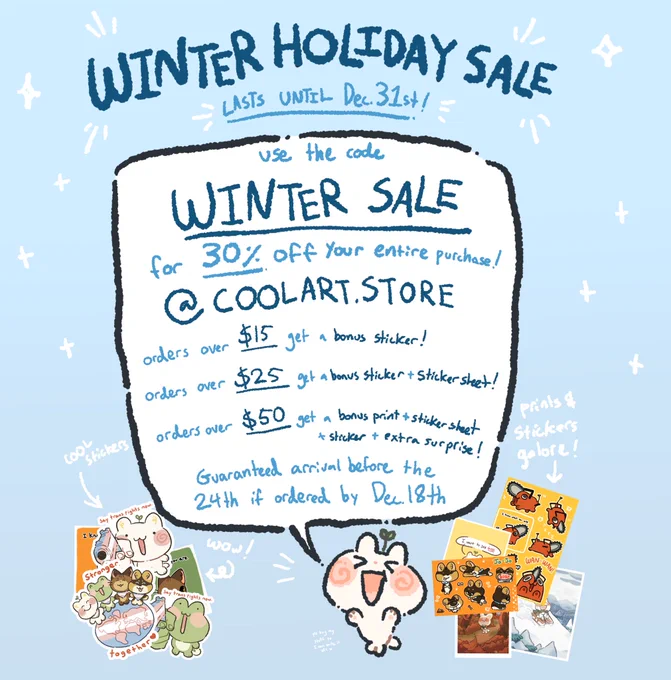 ❄️Winter Holiday Sale!❄️

⛄️use the code "WINTERSALE" for 30% off site-wide! 

⤵️⤵️⤵️
🌨️https://t.co/KRXFnvGGjM🌨️
🌨️https://t.co/KRXFnvGGjM🌨️
🌨️https://t.co/KRXFnvGGjM🌨️ 