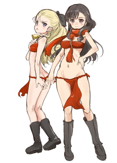 #アッサム生誕祭2022 #garupan 
和風サンタ衣装のアッサムさん西絹代添え。 