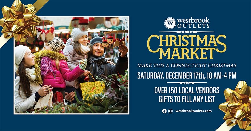 ctrivervalley's tweet photo. Tomorrow visit the Westbrook Outlets'
annual Christmas Market shop from over 150 unique
local vendors! 🎄🛍
#shopct #shoplocalct #thingstodoinct https://t.co/970ueTuBcf