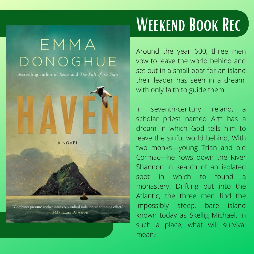 'Combines pressure-cooker intensity and radical isolation, to stunning effect.’ - Margaret Atwood

This week's #BookRecommendation is the latest novel from best-selling author Emma Donoghue.
