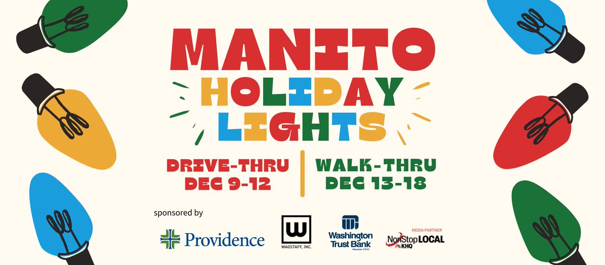 WagstaffInc's tweet photo. The Manito Drive-Thru Holiday Lights event is open to public starting tonight at 6:00 p.m. Grab a hot cocoa, tune your radio to the synced light performance and drive into the holiday spirit!
https://t.co/wDEUz86mOY https://t.co/QbjbPTO3JO
