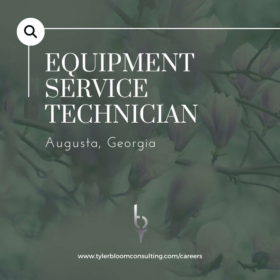 Career Opportunity: Equipment Service Technician

We are looking for a humble, hands-on and team-oriented professional in Augusta, GA.

To learn more, please visit lnkd.in/gYkngPGF