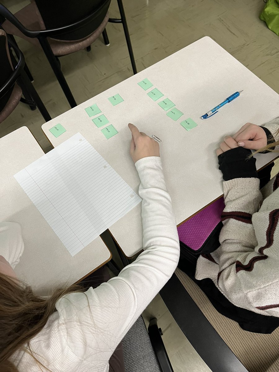 Coles_Math's tweet photo. Todays partner challenge was all about fractions. Focusing on using benchmarks to order from least to greatest! @EllenvaleJrHigh https://t.co/NaIH2OL0Tj