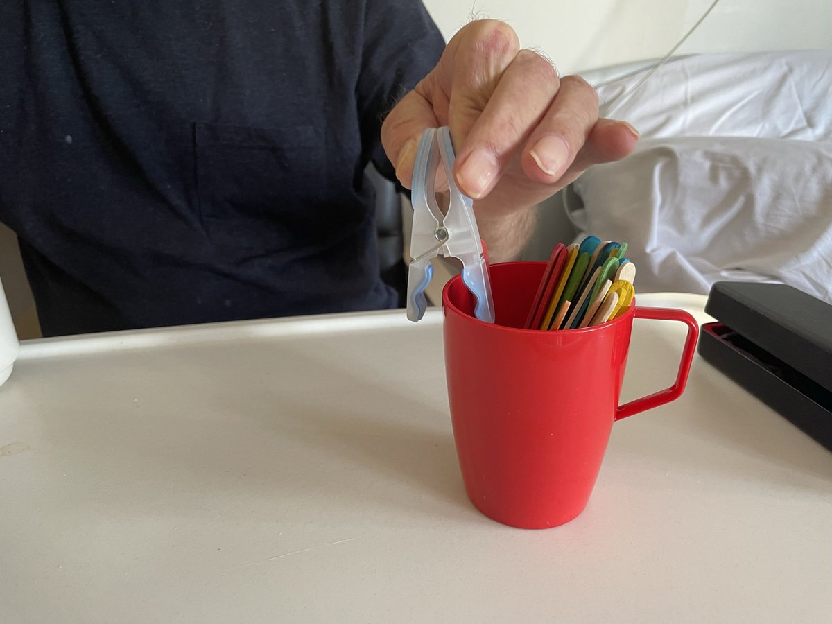 As part of therapy and rehabilitation, it was rewarding to work on patients dexterity by clasping peg, picking up sticks, coins and stacking accordingly. This was beneficial for highlighting the lack of sensation in the fingers ✋ <a href="/LPT_Activities/">LPT Meaningful Activities</a> @LPTReablement <a href="/SkinnerCarla/">carla yaxley</a>