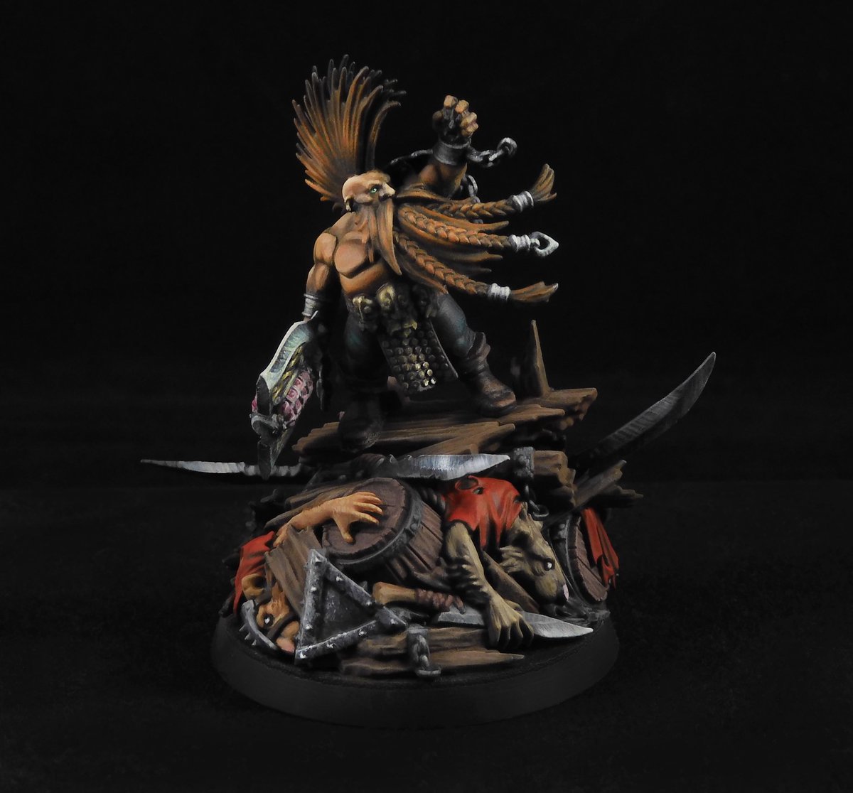 After two years of procrastinating, I have finally finished my Gotrek! #ageofsigmar #fireslayers #warhammer #WarhammerCommunity #blacklibrary #warhammerfantasy #oldworld #miniatures #PaintingWarhammer