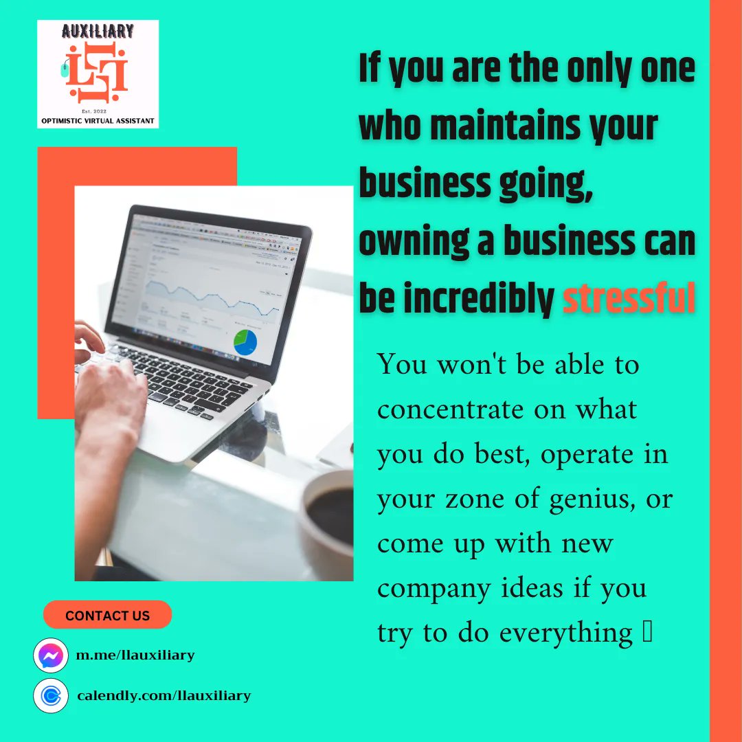 LLauxiliary's tweet photo. If you are the only one who maintains your business going, owning a business 🤝 can be incredibly stressful. 

#llauxiliary #llauxiliaryva #theoptimisticva #llauxiliaryvaservices #llauxiliaryvirtualassistant #socialmedia #girlboss #entrepreneurlife #digitalmarketing #mompreneur https://t.co/Y57fLeOjuF
