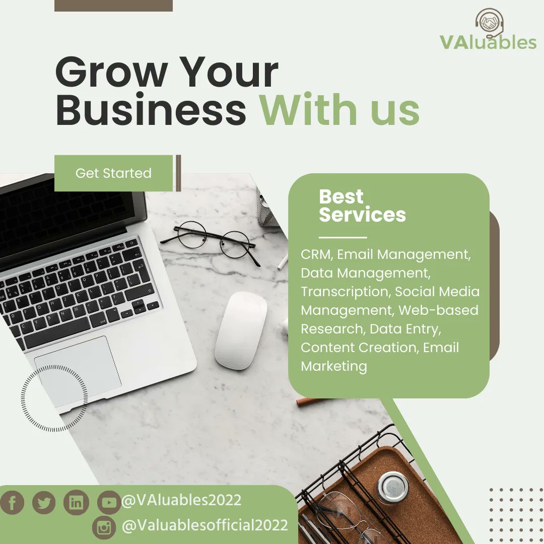VAluables2022's tweet photo. 💻𝐈𝐟 𝐲𝐨𝐮 𝐰𝐚𝐧𝐭 𝐭𝐨 𝐠𝐫𝐨𝐰 𝐲𝐨𝐮𝐫 𝐛𝐮𝐬𝐢𝐧𝐞𝐬𝐬 𝐰𝐢𝐭𝐡  𝐮𝐬, 𝐰𝐞 𝐜𝐚𝐧 𝐡𝐞𝐥𝐩 𝐲𝐨𝐮 𝐰𝐢𝐭𝐡 𝐭𝐡𝐞 𝐟𝐨𝐥𝐥𝐨𝐰𝐢𝐧𝐠 𝐭𝐚𝐬𝐤𝐬: 

➡️CRM
➡️Email Management and Data Management
➡️creation of content and more.

#VAluablesByMyra #VAluableAssistant https://t.co/kf8xU5JMPx