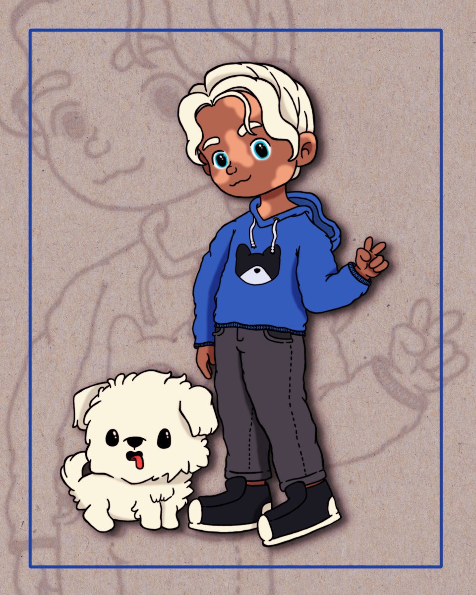 waltyilustra's tweet image. Cartoonzinho do Icarus, o protetor do oceano e seu novo amiguinho Poseidon. 
Personagem da @Annzinh na Spelland. 
Malé alta 🌊🦈