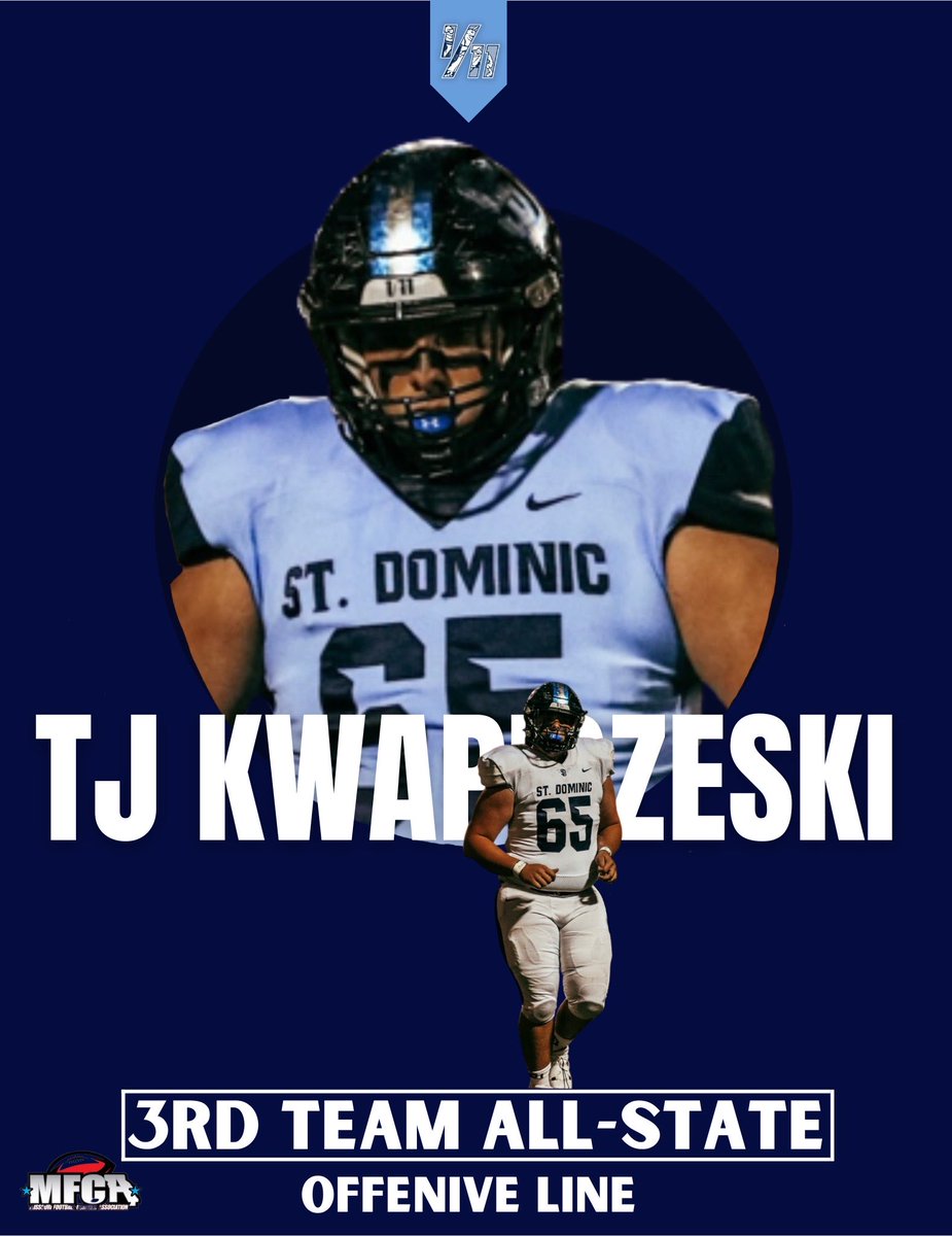 SDAll_In's tweet photo. Congrats to Senior OL TJ Kwapiszeski on being named 3rd Team All-State!!! TJ has been a 2 year starter and team captain as he over the way for multiple 1,000 yard rushers the last two seasons! https://t.co/Tk5K4UESAx