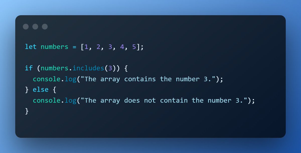 idPunter's tweet image. TIL: Array.includes function in JavaScript and it's a game changer for checking if an element exists in an array. #javascriptlove