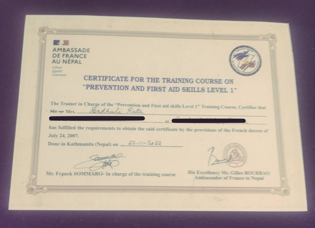 badhuli's tweet photo. First Aid: a much required skill to gain especially for educators...
#frenchembassynepal
#premierinternationalschoolnepal https://t.co/b71qMHGxaJ