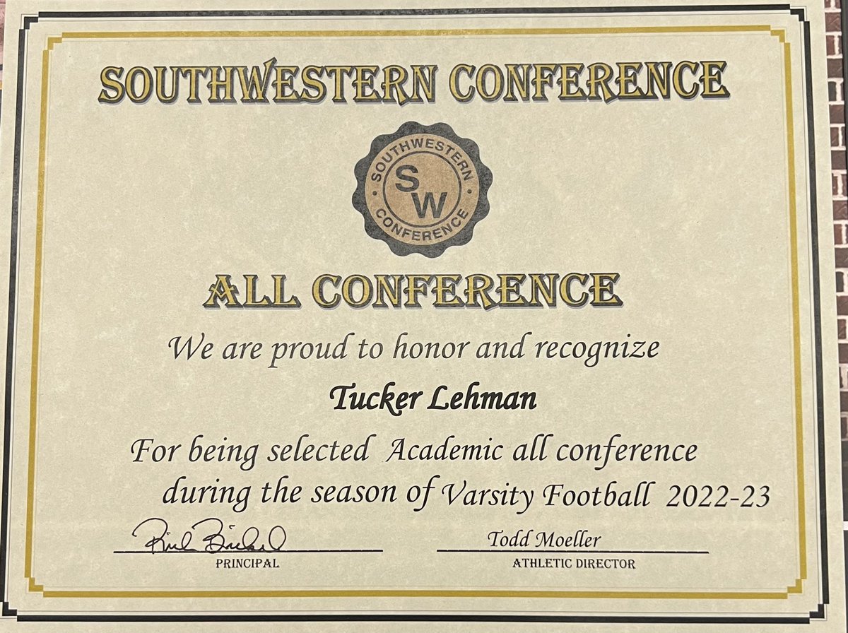 tuckerlehman17's tweet photo. Im honored to be awarded the 'Pride of the Panther' award with my teammate @AdamMcCollum9. I'm also proud to be named 2nd Team All Conference and Academic All Conference. https://t.co/HvavI146mw