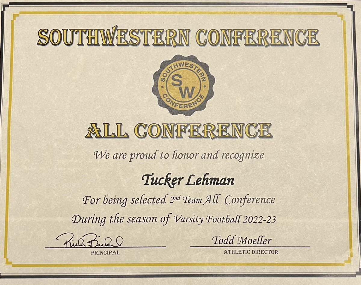 tuckerlehman17's tweet photo. Im honored to be awarded the 'Pride of the Panther' award with my teammate @AdamMcCollum9. I'm also proud to be named 2nd Team All Conference and Academic All Conference. https://t.co/HvavI146mw