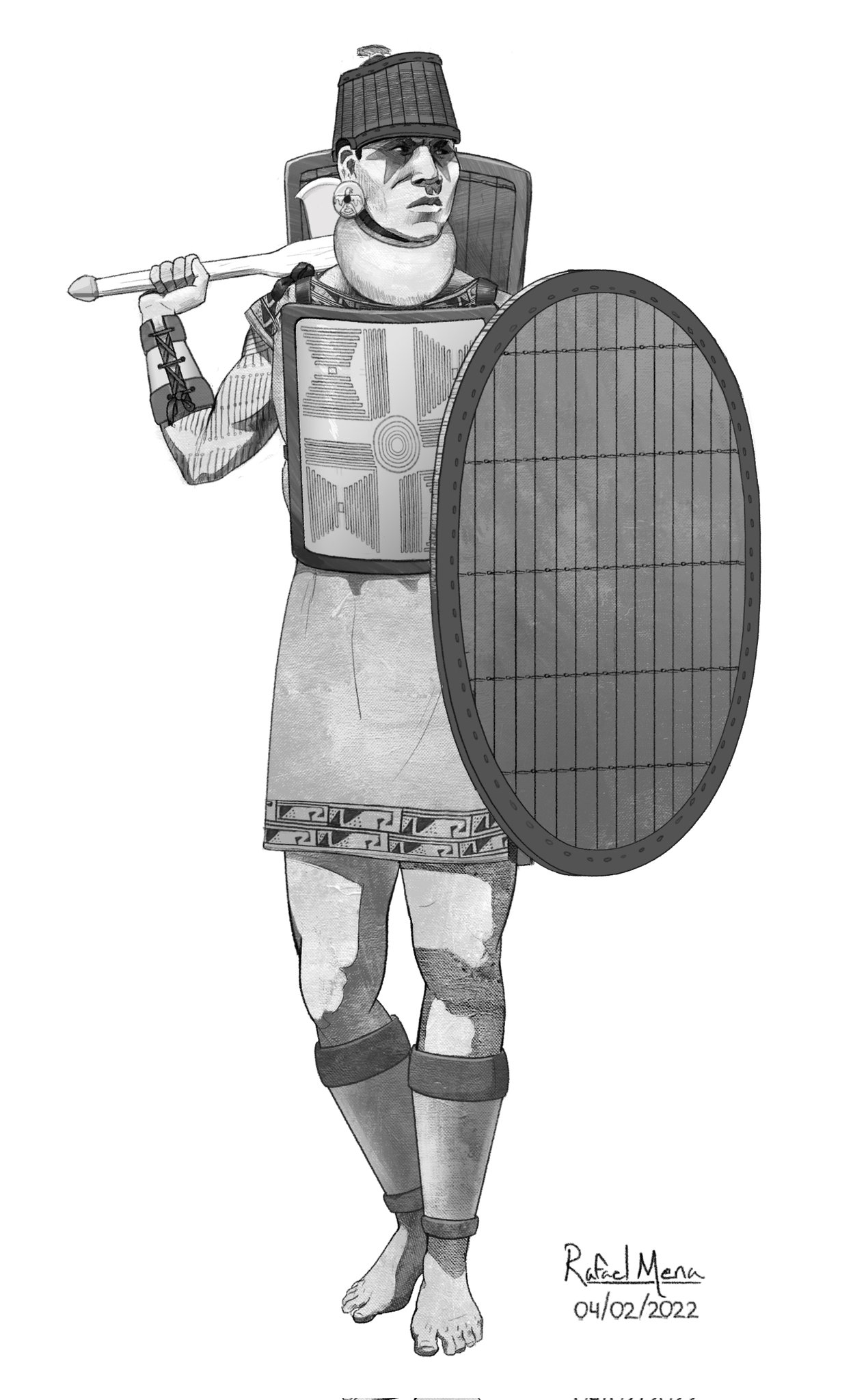 Rafael Mena illustration - OPEN COMMISIONS on X: "🇬🇧 - Mississippian  Soldier sketch Mississippian soldier armed with a wooden slat armour with  copper covering and an axe celt, circa 12th century CE.