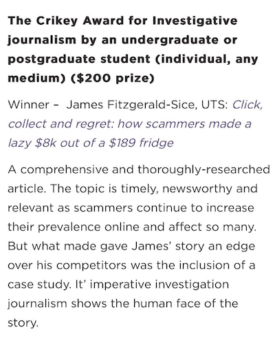 💧Michael West (@michaelwestbiz) on Twitter photo Congrats to <a href="/FitzgeraldSice/">James Fitzgerald Sice</a> on #crikey award for this yarn on Kogan, online scammers and rise in online scams in Oz #auspol
Story: michaelwest.com.au/click-collect-… Congrats to <a href="/FitzgeraldSice/">James Fitzgerald Sice</a> on #crikey award for this yarn on Kogan, online scammers and rise in online scams in Oz #auspol
Story: michaelwest.com.au/click-collect-…