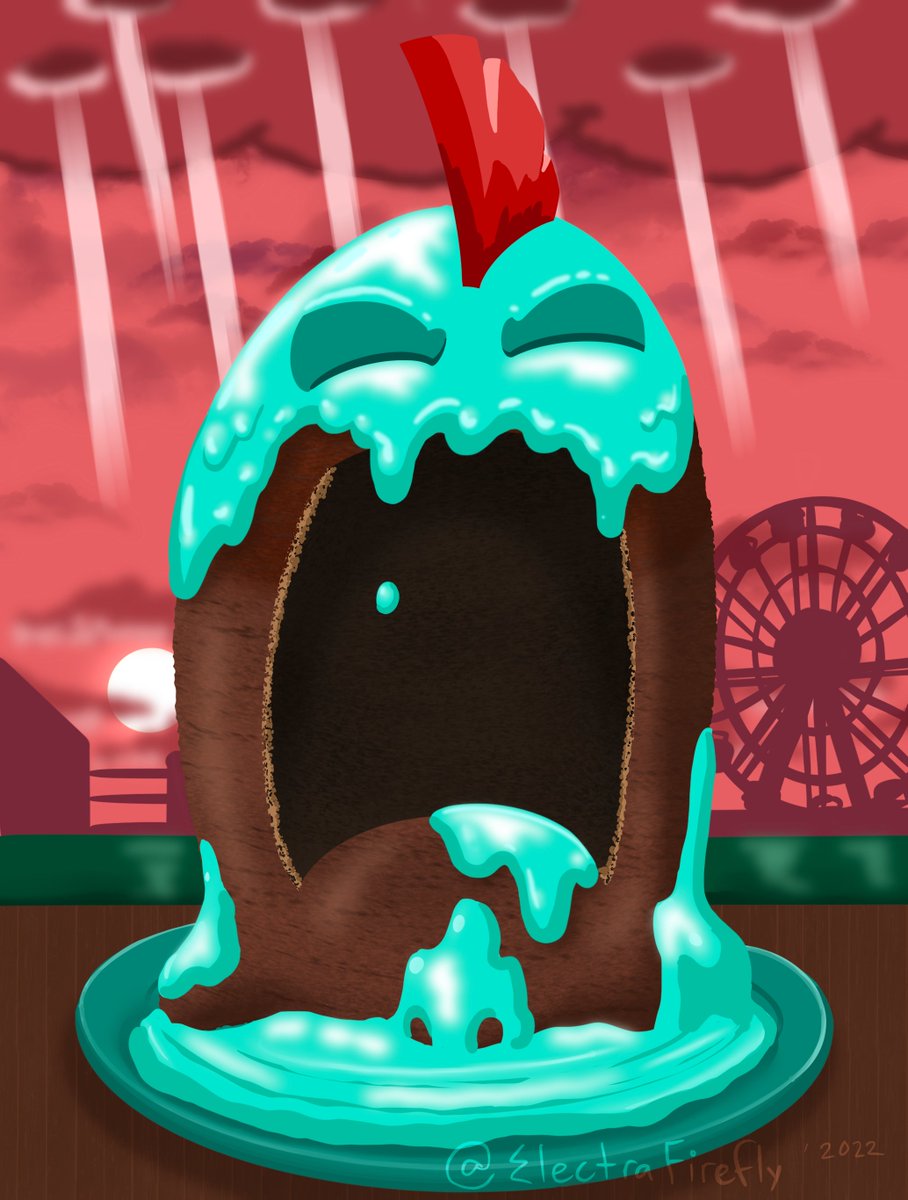 Mudmouth Mint Pudding

Just because the Salmonids are invading doesn't mean you can't treat yourself to something delicious! This tasty sponge pudding is moist, fudgy and topped with delicious minty Mudmouth icing and a taffy mohawk.

#SplatCafe #Splatoon3 #BigRun