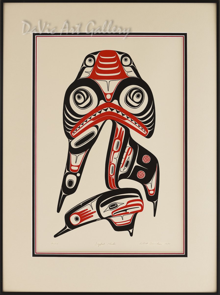 DaVicArtGallery's tweet photo. ‘Dogfish Mother’ by Robert Davidson
https://t.co/rAowYPMr7w
#NativeArt #Art #legends #artgallery #artforsale #formlines #northwestcoastart #artcollector #contemporaryart #homedecor #officedecor #loveforart #indigenousart #haida #nativecanadianarts #robertdavidson #dogfish https://t.co/ebvwdfNxqC