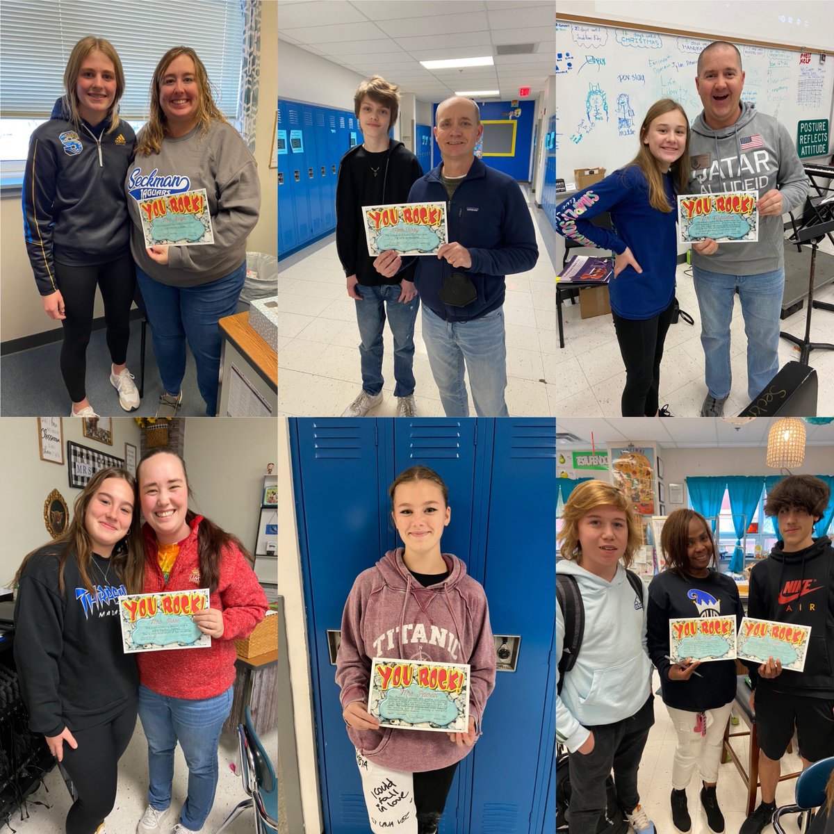 Great way to end the week. Freshman students presenting a staff member with a YOU ROCK certificate! <a href="/SeckmanHigh/">Seckman High School</a> <a href="/foxc6super/">Dr. Paul Fregeau</a> <a href="/FoxC6Schools/">Fox C-6 Schools</a>
