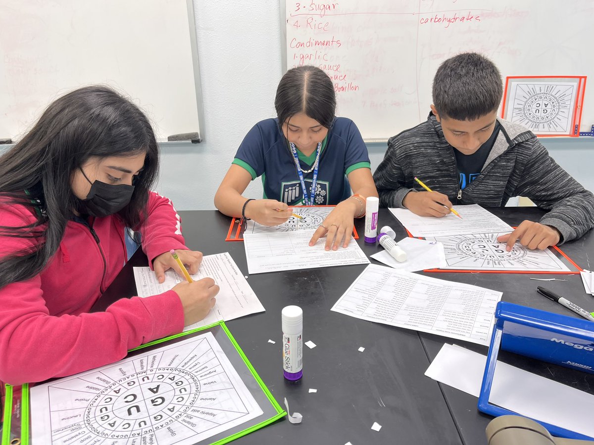 PSJA_Ballew's tweet photo. Chillin’ on a Friday…Students in biology randomly drew DNA sequences to determine RNA & amino acid sequences. The final phenotypes were represented by ingredients for a “genetic” ice cream sundae! 🍨 #ScienceIsDelicious https://t.co/HZkBEymoqK