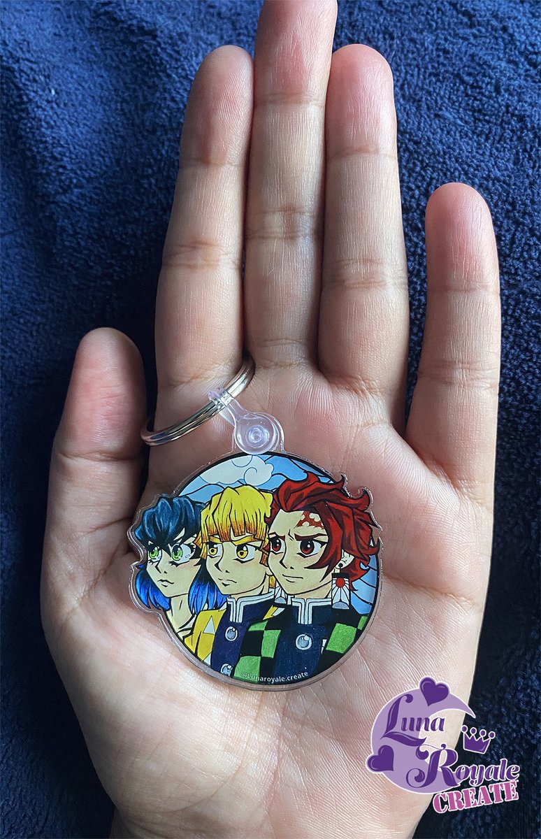 LunaCreate's tweet photo. Devil Slayers | KnY - 2"inch Plastic Keychain now available!
$5.99 (plus shipping)
https://t.co/6lvb2tMCQZ
#etsyshop #demonslayers #anime #animekeychains #etsysale #etsy #keychains #tanjiro #inosuke #zenitsu https://t.co/cbhH9zRBvq