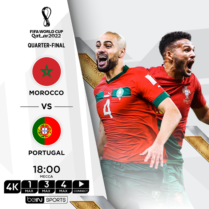 beINSPORTS_EN's tweet photo. 🇲🇦 🆚 🇵🇹
🏴󠁧󠁢󠁥󠁮󠁧󠁿 🆚 🇫🇷

Bring on the remaining quarter-finals! Follow all the action 𝗟𝗜𝗩𝗘 on beIN SPORTS.

#FIFAWorldCup #Qatar2022