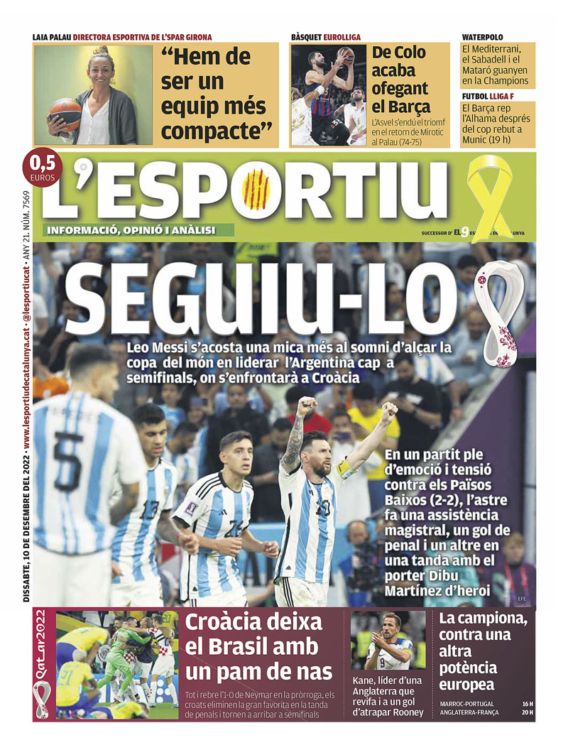 SEGUIU-LO, la portada de @lesportiucat @Argentina @FIFAWorldCup @laia910 @unigirona @FCBBasket @FCBfemeni @CEMediterrani @CN_Sabadell @cnmataro @LENAquatics