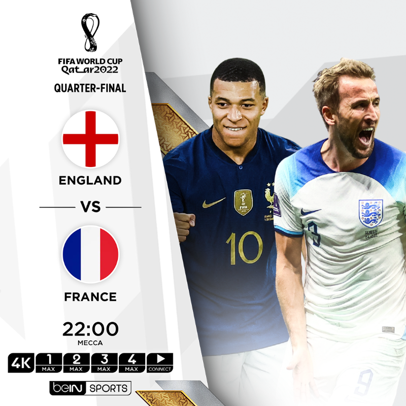 beINSPORTS_EN's tweet photo. 🇲🇦 🆚 🇵🇹
🏴󠁧󠁢󠁥󠁮󠁧󠁿 🆚 🇫🇷

Bring on the remaining quarter-finals! Follow all the action 𝗟𝗜𝗩𝗘 on beIN SPORTS.

#FIFAWorldCup #Qatar2022