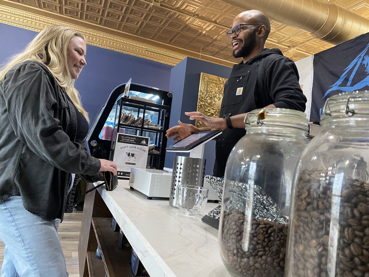 At <a href="/lastmilecafe/">lastmilecafe</a> (a woman &amp; Black-owned cafe) on Hall:

🫱🏾‍🫲🏼10% of revenue goes to charity
🫱🏾‍🫲🏼 When u buy bag of ☕️ u pick which cause it goes to (ie: <a href="/aya_youth/">AYA Youth Collective</a> or <a href="/innocence/">Innocence Project</a> … it varies) 
🫱🏾‍🫲🏼 Their Lost Boy ☕️ is a blend from young 👩🏽‍🌾👨🏻‍🌾 overseas that also supports them. // <a href="/FOX17/">FOX 17</a>
