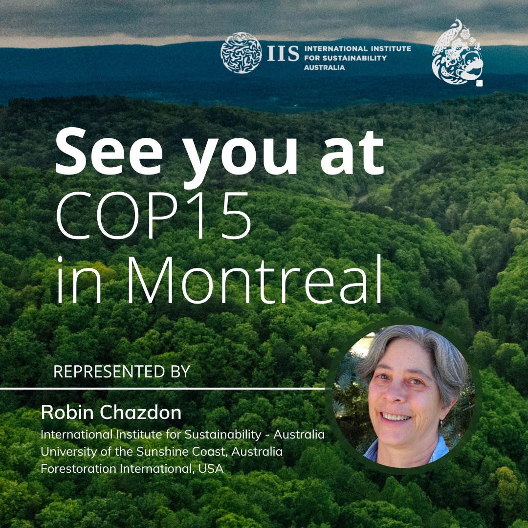 The IIS-AU will be at #cop15 on #biodiversity having some important conversations on how restoration can help achieve goals that guide global action to halt and reverse nature loss.

Join us at 5th Science-Policy Forum for Biodiversity and two side events with Dr. Robin Chazdon.