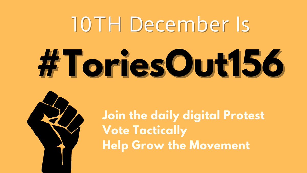 Saturday 10th December is #ToriesOut156 Strikers are not disrupting the country or ruining Christmas & holidays, they are not punishing families or making ordinary people pay, THEY ARE ordinary people & families. The disruption and chaos is 12 years of Tory. #GeneralElectionNow