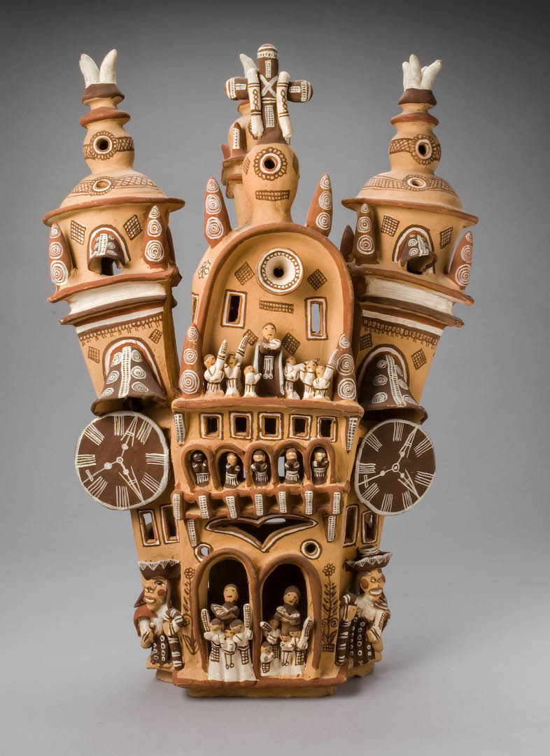 SAMAart's tweet photo. Some ornaments are just too big for a tree! 

Ceramic Roof Ornament in the Form of a Church, ca. 1980, Quinua, Peru, Painted ceramic, 27 x 17 x 9 in. (68.6 x 43.2 x 22.9 cm), Gift of Frost National Bank, 90.115.18 https://t.co/sQwtKmCxZz