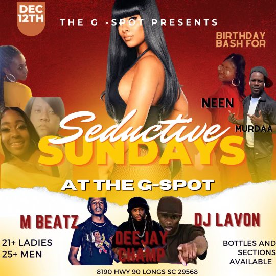 G-SPOT THIS SUNDAY NIGHT‼️