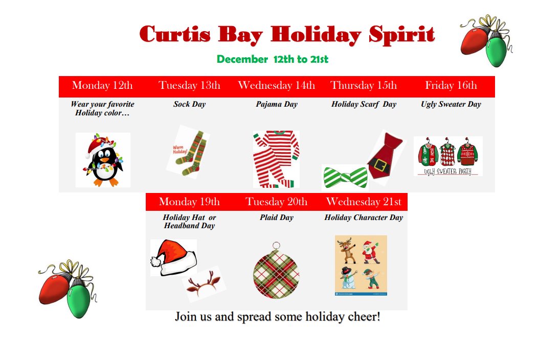 BayCbes's tweet photo. It’s that time of year and we’re excited to get into the spirit and we want you to join us. Starting Monday, December 12th we will celebrate a different Holiday theme each day hope your able to join us! https://t.co/NDjOwDcLoH