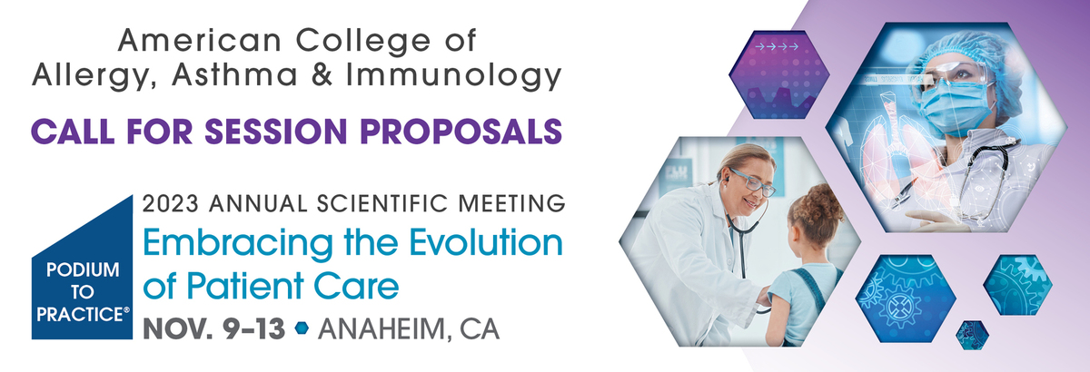 We're accepting ideas for the #ACAAI23 Annual Scientific Meeting! Have a great idea for a session? Let us know by Jan. 9, 2023. #allergy loom.ly/7jtpnWA