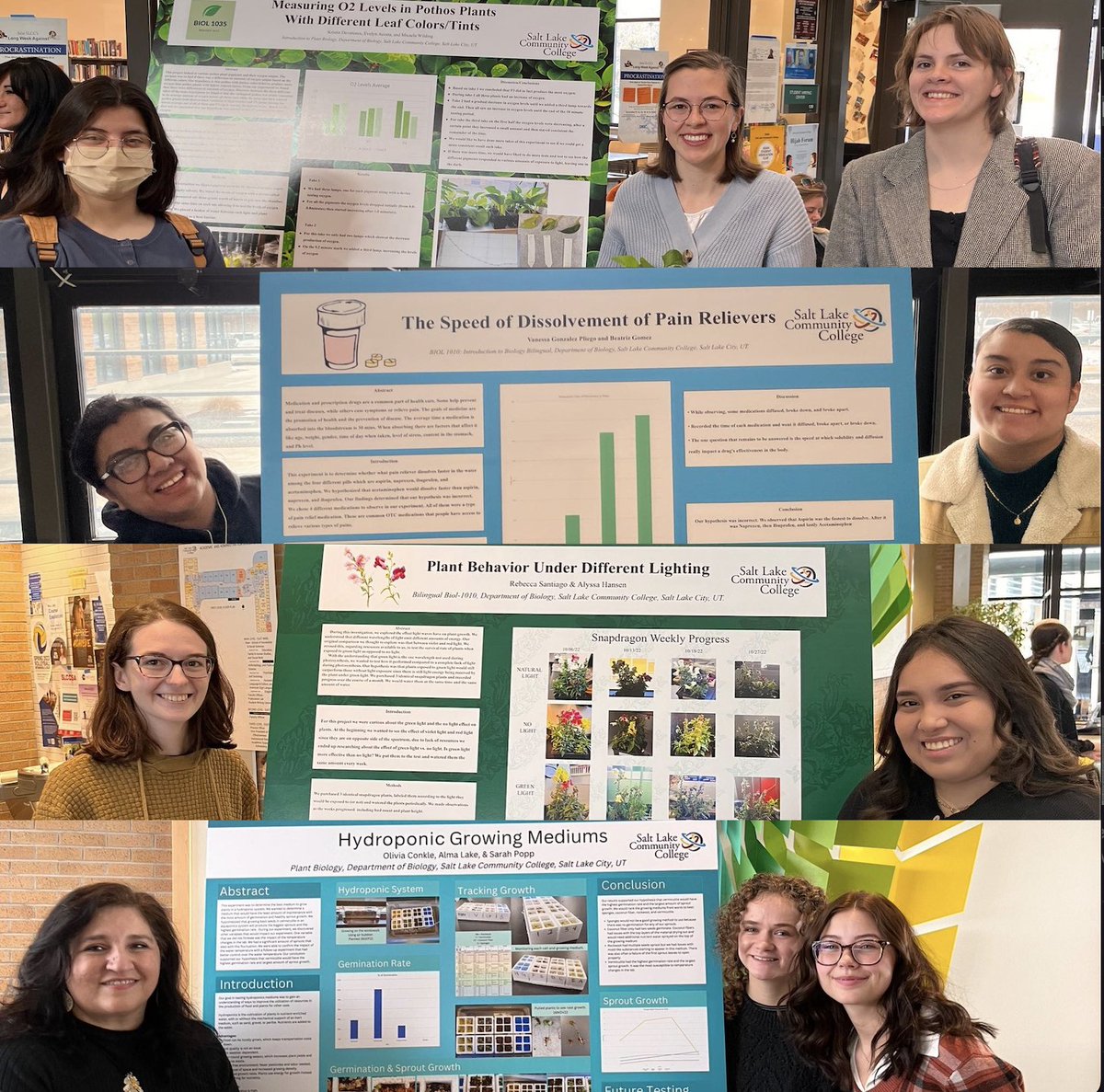 E_SantaMartinez's tweet photo. Our @SaltLakeCC amazing students presenting at Bruin Brains Research Conference by TRIO. #proudprofessor #biology #researchbasededucation #bilingualeducation https://t.co/s57Uno3PGf